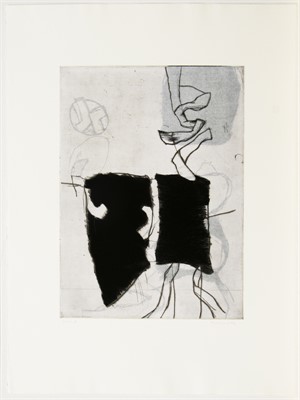 ohne Titel, 1992, mit Zwischenblatt collagiert, 56 x 76cm, Auflage 4